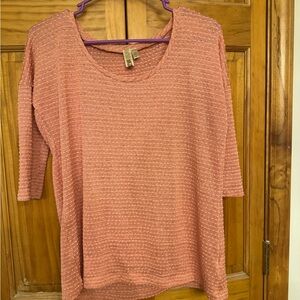 BKE Dusty Rose Knit Scoop Neck Sweater